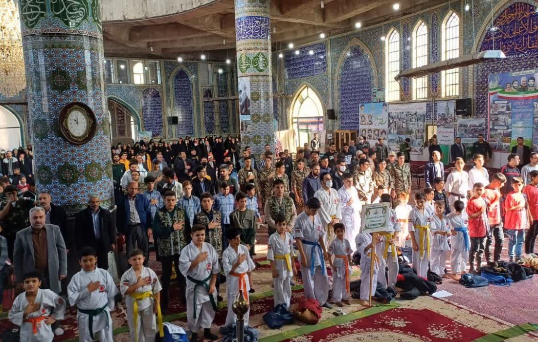   عکس/رزمایش اقتدار بسیج در مصلای نماز جمعه شهرستان خرمدره